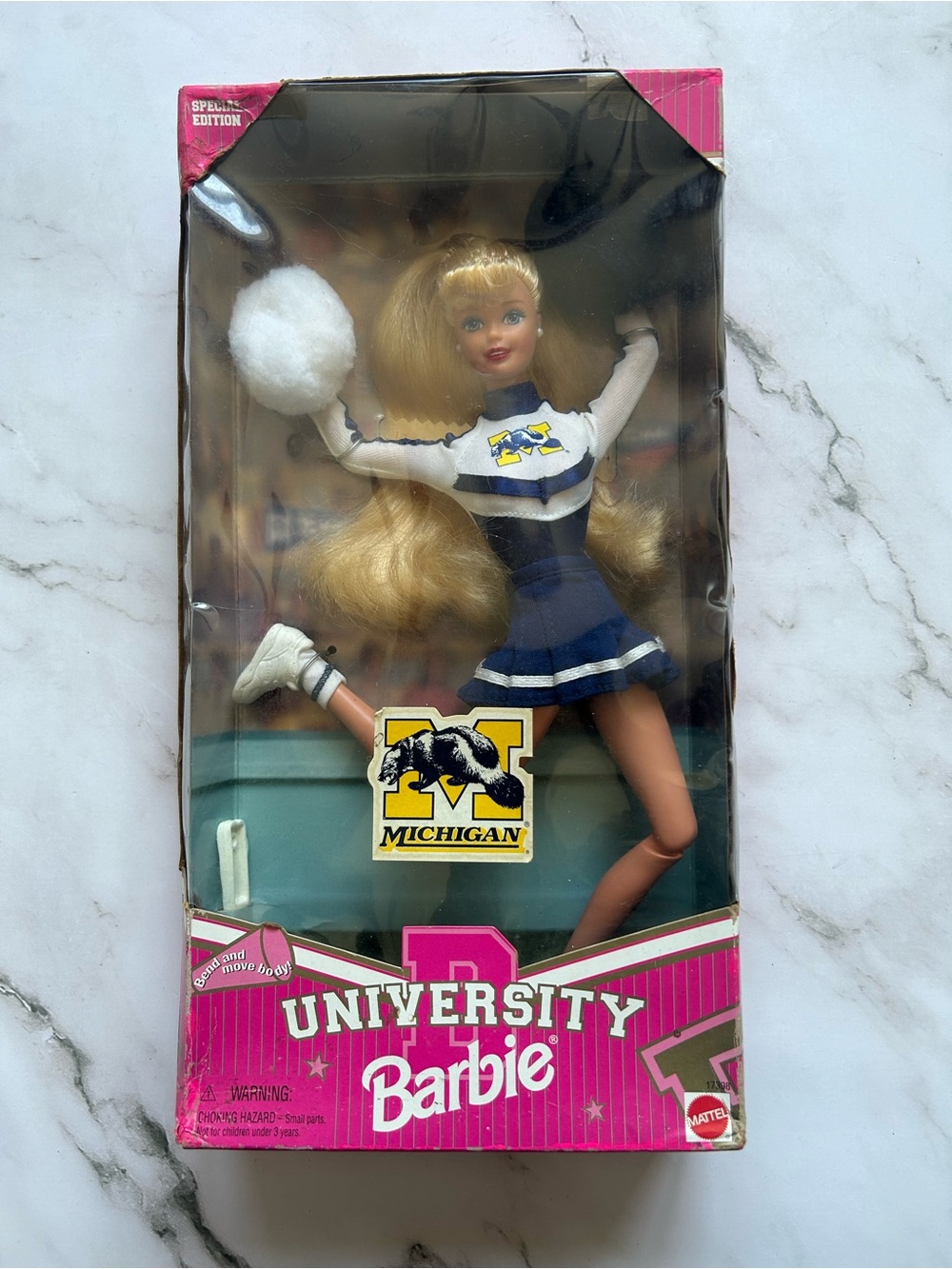 University Of Michigan University Barbie Doll - Bend And Move Body!